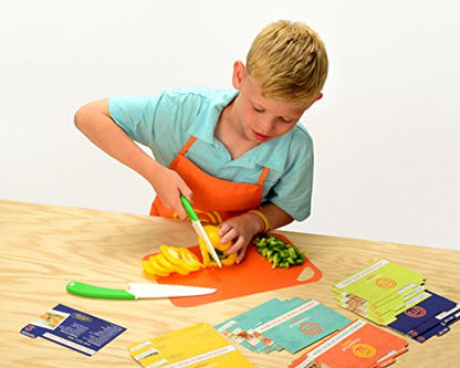 MasterChef Junior Kids Knife & Cutting Board Set 57201  Child-Safe Size Plastic Kitchen Tools
