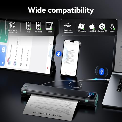 Phomemo M08D-Letter Monochrome Thermal Printer 600x600 DPI Portable Bluetooth