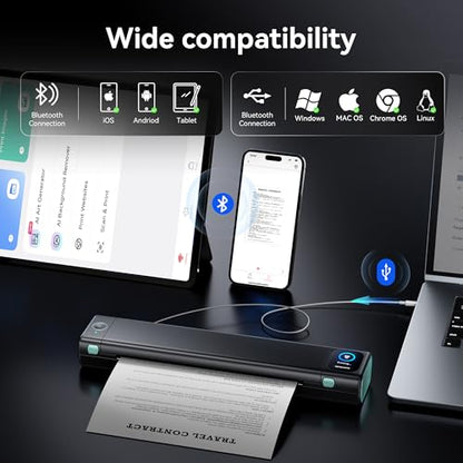 Phomemo M08D-Letter Monochrome Thermal Printer 600x600 DPI Portable Bluetooth