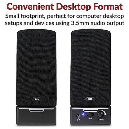 Cyber Acoustics 2.0 CA-2014 4W Speaker System Plastic Dual Speaker Design