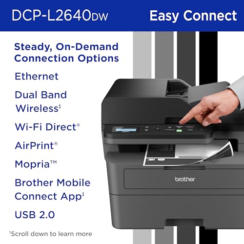 Brother DCPL2640DW Monochrome Laser Multifunction Printer 1200x1200 DPI 36 ppm Manual A4