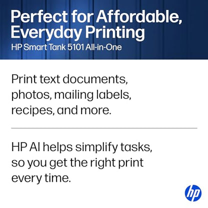 HP Smart Tank 5101 AIO Color Thermal Inkjet Printer 4800x1200dpi