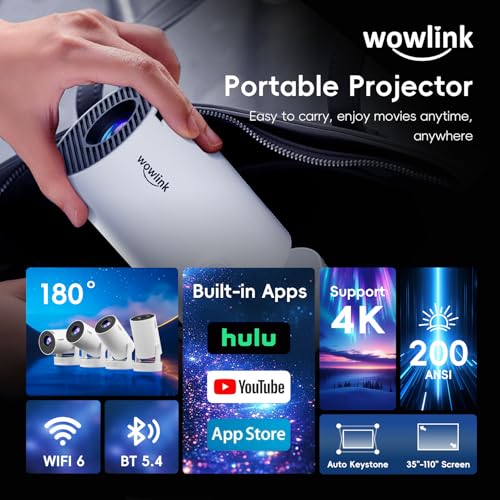 Wowlink Portable Mini Projector W210 720P 200Lumen LCD Projector