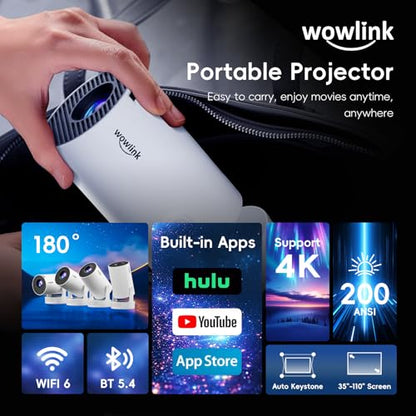 Wowlink Portable Mini Projector W210 720P 200Lumen LCD Projector