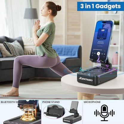 JTEMAN 5.35 in Foldable L9 Bluetooth Speaker & Phone Stand, Black