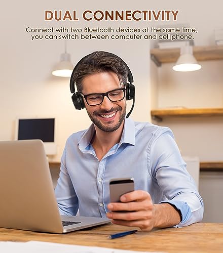 Soothielec KH53 Bluetooth Headset Noise Isolation Microphone Wireless Connectivity