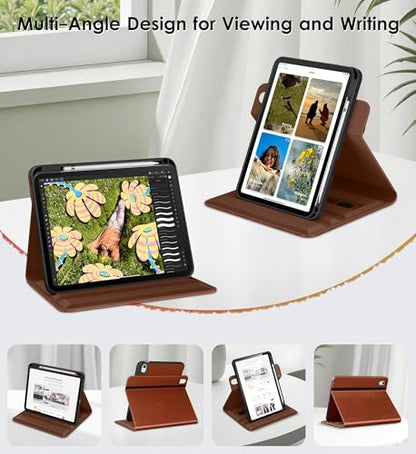 DTTO iPad Case 11th Generation A3354/A3355/A3356, 10th Generation A2696/A2757, Soft Faux Leather