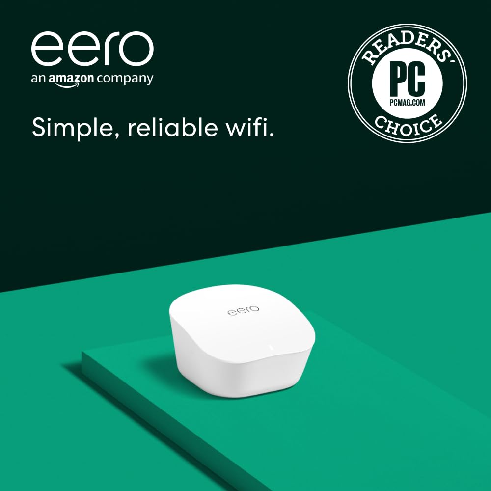 Amazon eero 550 Mbps Mesh WiFi Router Coverage 1500 sq. ft. 1-Pack