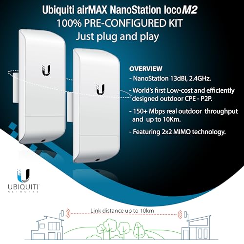 GOOD STORY 2 Pounds NanoStation Loco M2 IEEE 802.11 b/g/n 150 Megabits Per Second Wireless Access Point
