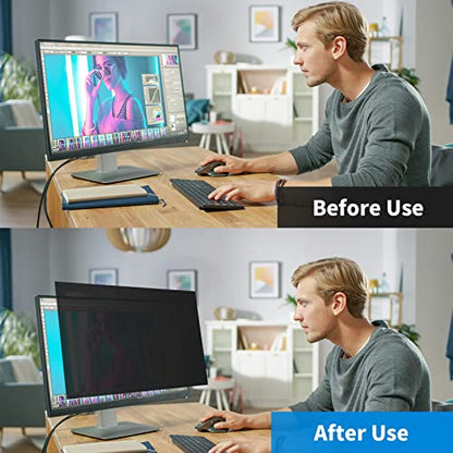 Halloive 24 Inch HH-TYFK24-2pack 16:9 Widescreen Removable Anti-Glare Privacy Filter