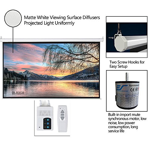 Kshioe 92" KS0087 Motorized Projection Screen 16:9 HD