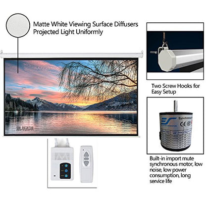 Kshioe 92" KS0087 Motorized Projection Screen 16:9 HD