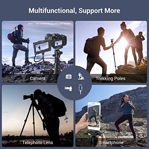 SMALLRIG 71 Inches 15551 Aluminum Tripod/Monopod 33lb Capacity Adjustable Height