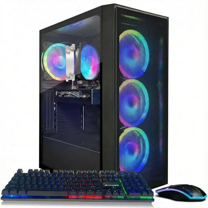 STGAubron Tower Computer ABR1722 AMD Ryzen 7 5700X up to 4.6GHz GeForce RTX 3050 6GB 16GB DDR4 1TB SSD 1920x1080