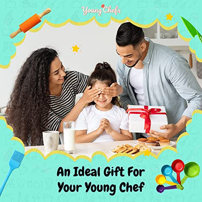 Culinary Couture Child-Size Young Chefs Baking Tool Set 19 Pieces Baking Supplies