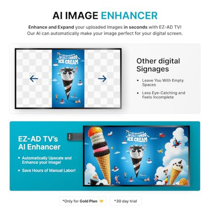 EZ-AD 4K TV Stick Digital Signage Player HDMI Wi-Fi Black