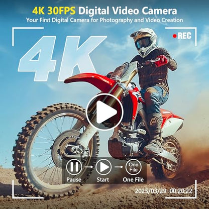 TEFTYMON 16mm DC101 64MP 4K Camera Compact Digital Vlogger