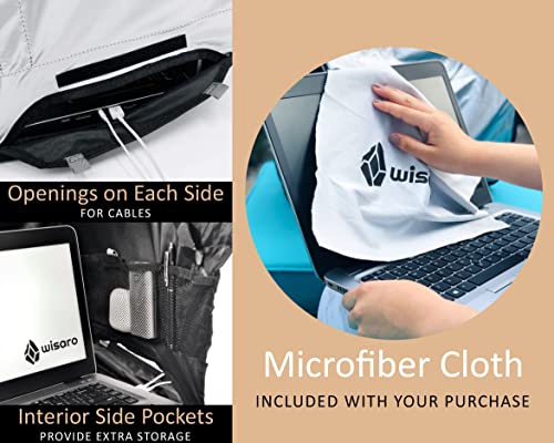WISARO Laptop Sun Shade - 14.5 x 17.5 x 22 inches - Lightweight - Fits up to 17 inch Devices - Anti-Glare Fabric