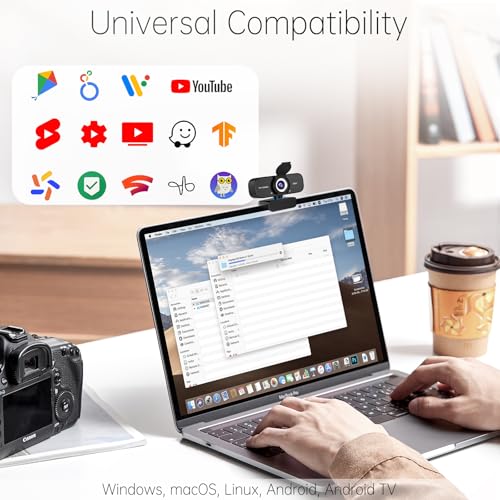 TRAUSI TW05 1080P HD Webcam USB Compact