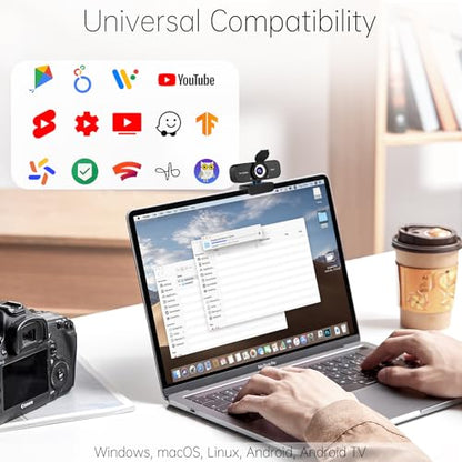 TRAUSI TW05 1080P HD Webcam USB Compact