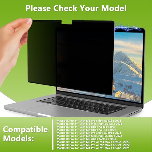 ShinKin 14 Inch MacBook Pro Screen Filter Anti-Glare Blue Light Protection