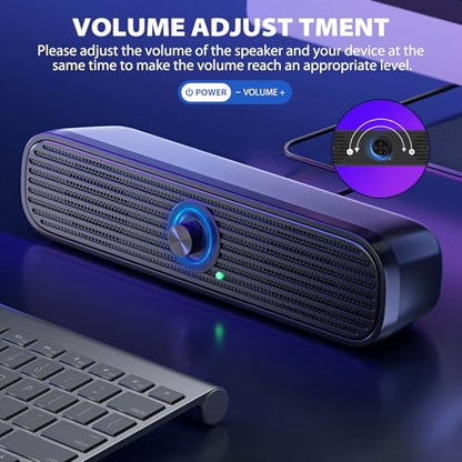 1Mii 26cm ST-18 Stereo Multimedia Speakers with Touch Control, Auxiliary and USB Connectivity