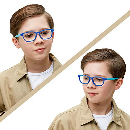 Okany 3 Count AUS903H&Blue&T Blue Light Blocking Glasses for Kids