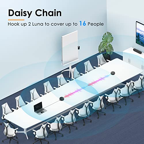 EMEET 4.72" Luna Conference Speaker and Microphone 360° Pickup USB Bluetooth Speakerphone for Up to 16 Participants