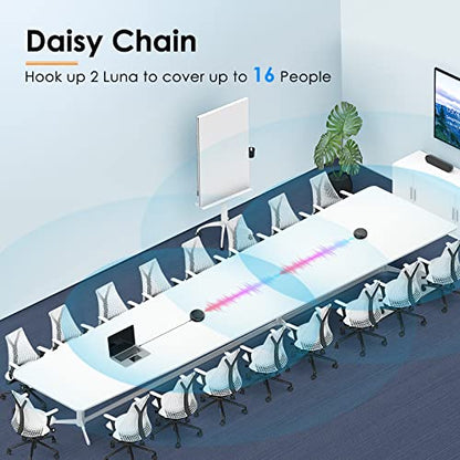 EMEET 4.72" Luna Conference Speaker and Microphone 360° Pickup USB Bluetooth Speakerphone for Up to 16 Participants