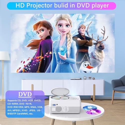 Dxyiitoo 9.25" x 6.5" x 3.75" 201/201S 1920 x 1080 12000 Lumen LCD LED Portable Projector