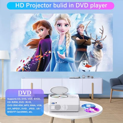 Dxyiitoo 9.25" x 6.5" x 3.75" 201/201S 1920 x 1080 12000 Lumen LCD LED Portable Projector