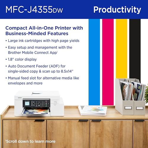 Brother MFC-J4355DW Inkjet Multifunction Printer Color Output 1200 x 4800 dpi