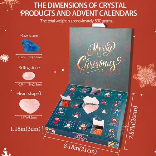 RJINGSHI 24 Natural Crystals Advent Calendar Cc2026 - 16 ounces