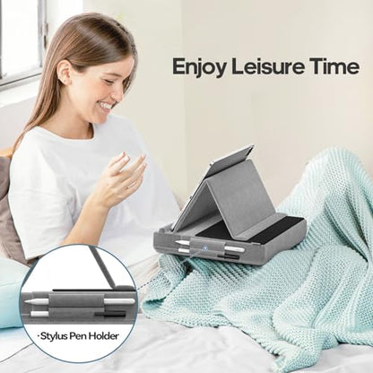 KDD Portable Tablet Pillow Stand, Compatible with Tablets and Phones, Adjustable Viewing Angle, Multi-Purpose Tabletop Mount
