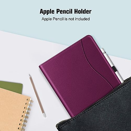 FINTIE Case for iPad 10.2 Inch (Model: EPAK045US) - Purple - Hard Enclosure - Multi-Angle Viewing - Adjustable Stand - Auto Sleep/Wake - Card Slots