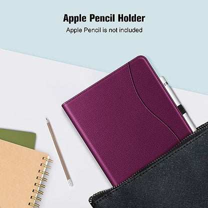 FINTIE Case for iPad 10.2 Inch (Model: EPAK045US) - Purple - Hard Enclosure - Multi-Angle Viewing - Adjustable Stand - Auto Sleep/Wake - Card Slots