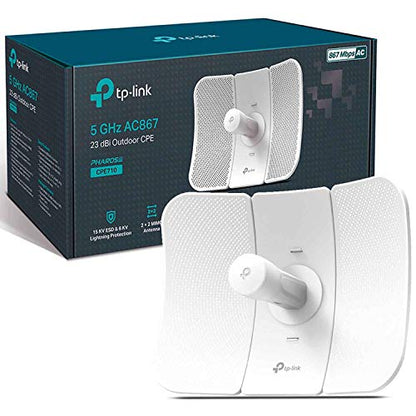TP-Link CPE710 5GHz 867Mbps Long-Range Outdoor CPE with IP65 Weatherproofing