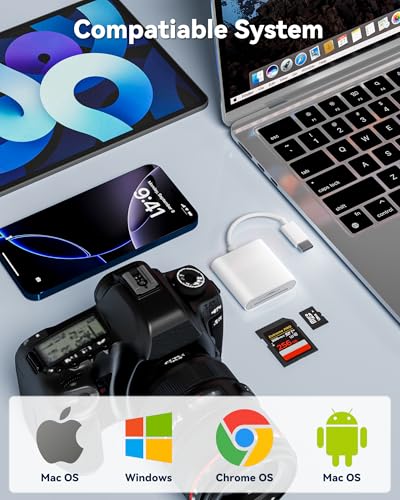YOFEEPOP USB Type C Dual Slot SD Card Reader USBCSD1-2XD