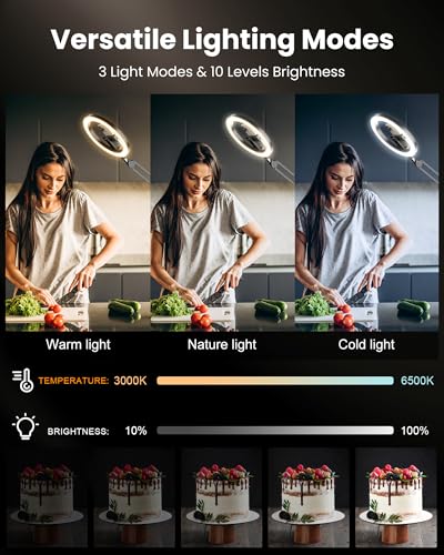 Evershop 10 inch 621A 1800 Lumens Overhead Phone Tripod Light
