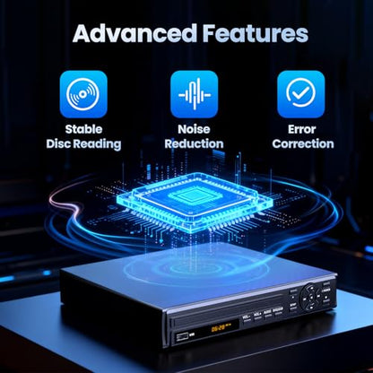 Desobry Compact HDMI DVD Player Model Standard Version 1920x1080 Multi-Format Playback