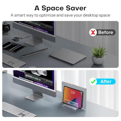 OMOTON 1.0 Count LD06 Desktop Clear Acrylic Laptop Stand