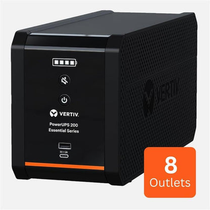 Vertiv 15.75" x 5.71" x 7.68" PSA6E-1500LVT Compact Uninterruptible Power Supply 120V 850W 8 Outlet NEMA