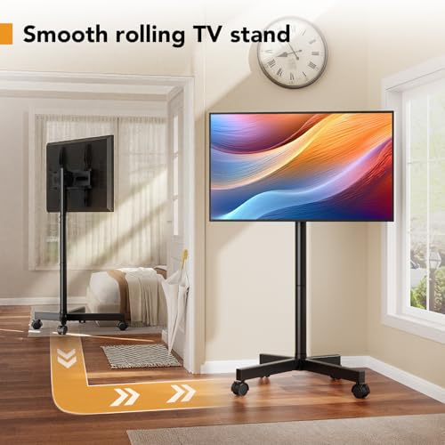 Hemudu 23-60 Inch TV Stand HW01B-001 Floor Mount with Swivel Movement and Height Adjustment