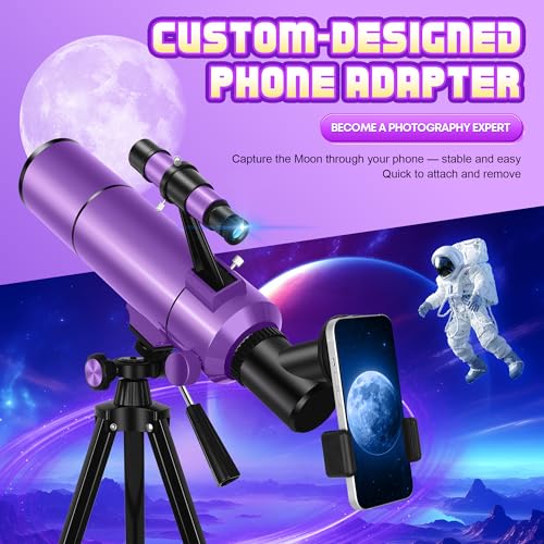 Dianfan 80mm 500mm DIANFAN-80500-P Manual Focus Telescope with Altazimuth Mount