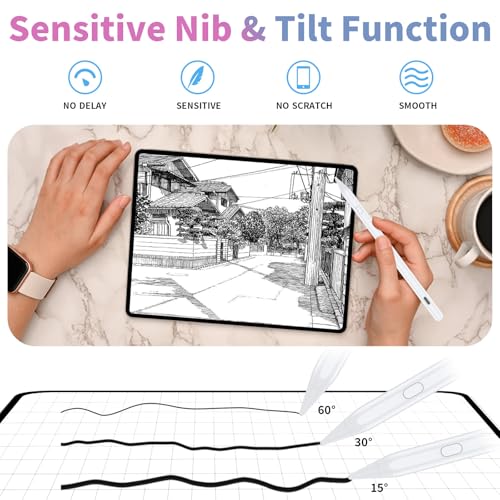 BQSS Stylus Pen for iPad A16 Ge 6th/7th/8th/9th/10th/Pro 2018-2023 White