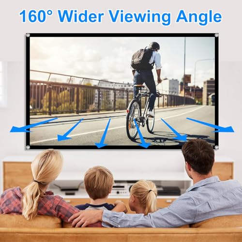 OKEDUO 60 inch Projection Screen 16:9 Matte Manual Polyester