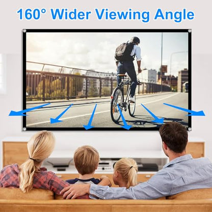 OKEDUO 60 inch Projection Screen 16:9 Matte Manual Polyester