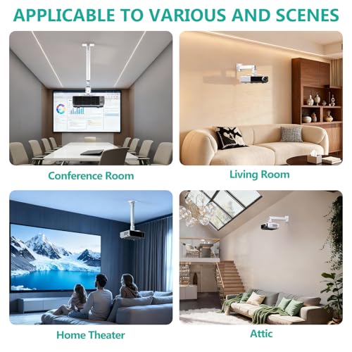 WALI Universal Projector Mount PM-003-W Heavy Duty Adjustable Ceiling and Wall Mount