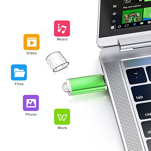 K&ZZ 64GB U215 USB 2.0 Flash Drive Multicolored 5 Pack