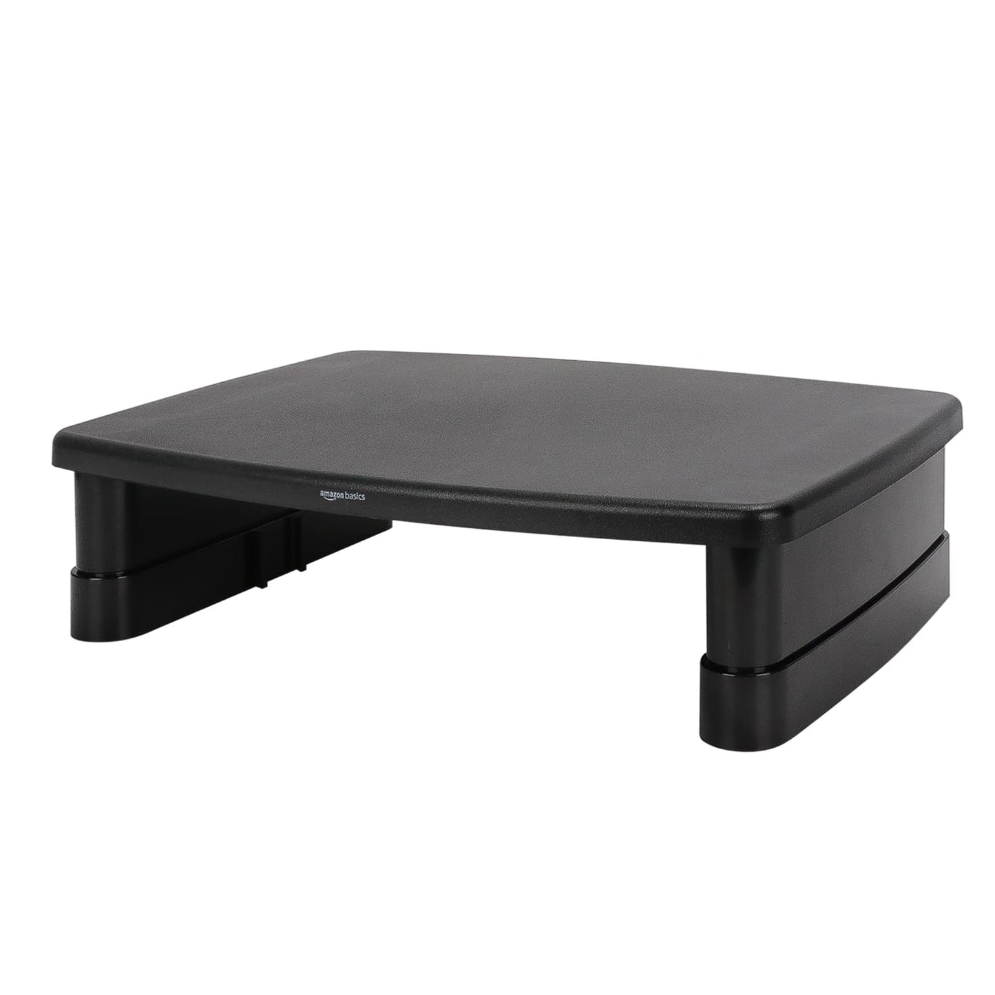 Amazon Basics Height Adjustable Monitor Stand Riser with Storage Organizer - 22 lbs Capacity, Multi-Height Adjustment, Ergonomic Design